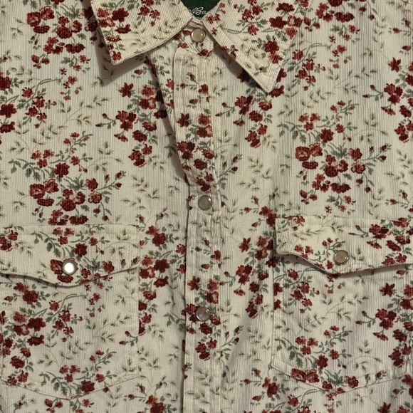 Eddie Bauer Vintage Women's 100% Cotton Corduroy Snap Front Shirt M - Picture 3 of 9